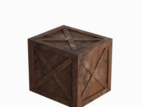 Wooden Box Crate 03 Modelo 3D