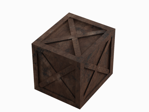 Wooden Box Crate 03 Modelo 3D