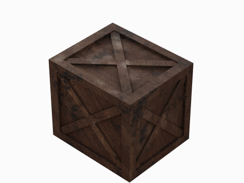 Wooden Box Crate 03 Modelo 3D