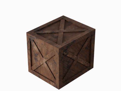 Wooden Box Crate 03 Modelo 3D