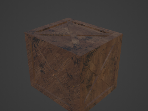 Wooden Box Crate 03 Modelo 3D