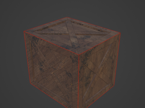 Wooden Box Crate 03 Modelo 3D