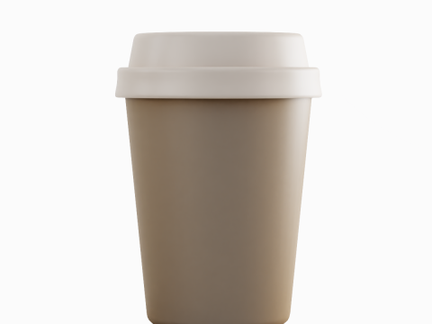 Plastic Coffee Cup 02 3D-Modell