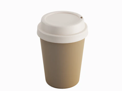 Plastic Coffee Cup 02 3D Model