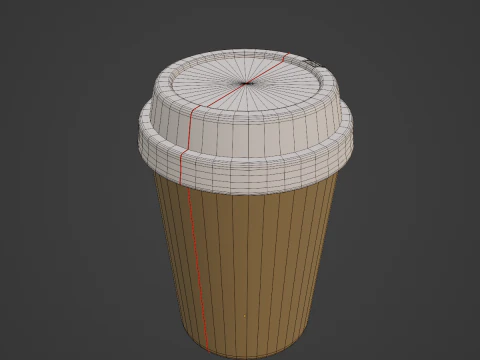 Plastic Coffee Cup 02 3D Model