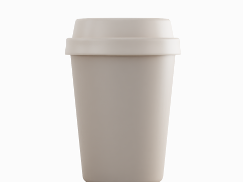 Plastic Coffee Cup 03 Modelo 3D