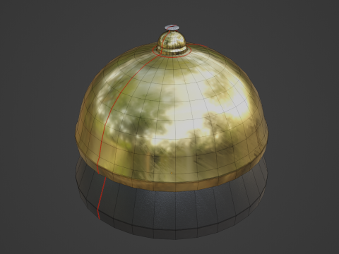 Gold Reception Bell 3D Model