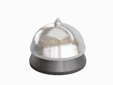 Silver Reception Bell 3D 模型