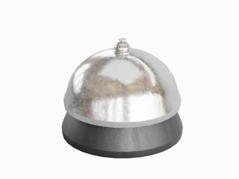 Silberne Empfangsglocke 3D Modell