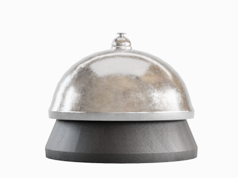 Silver Reception Bell Modèle 3D