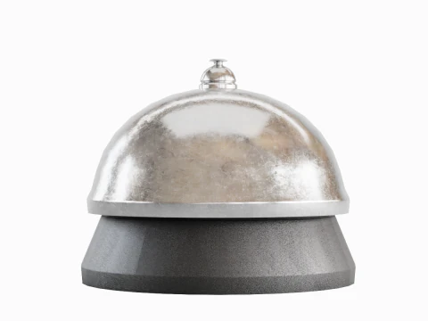 Silver Reception Bell 3D Model