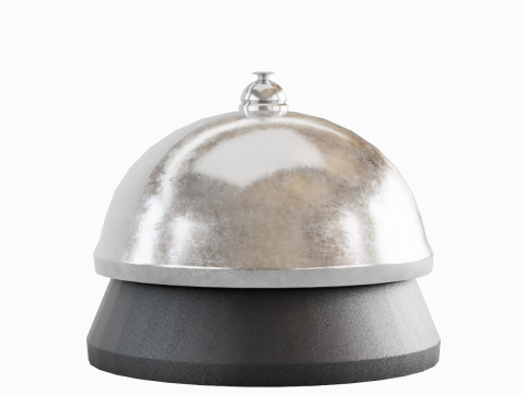 Silver Reception Bell Modèle 3D