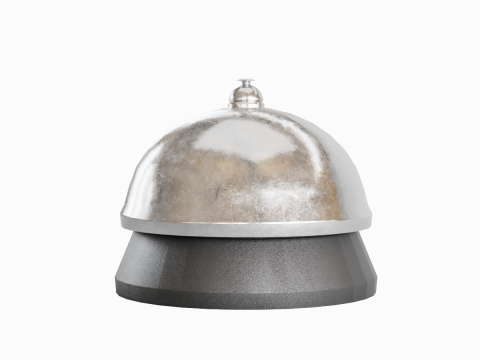 Silver Reception Bell Modèle 3D
