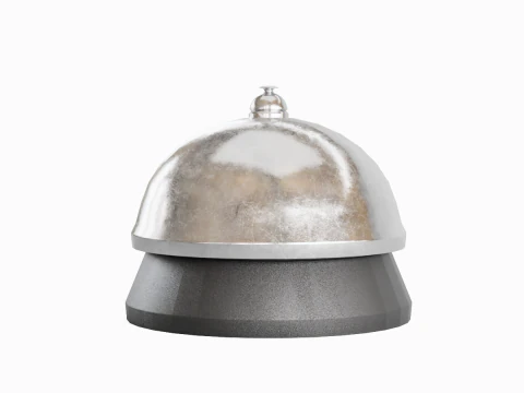 Silver Reception Bell 3D Model