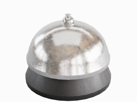 Silver Reception Bell Modèle 3D