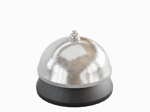 Silver Reception Bell Modèle 3D