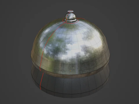 Silver Reception Bell 3D Model