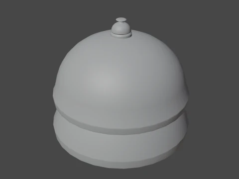 Silver Reception Bell 3D Model