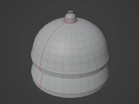 Silver Reception Bell 3D Model