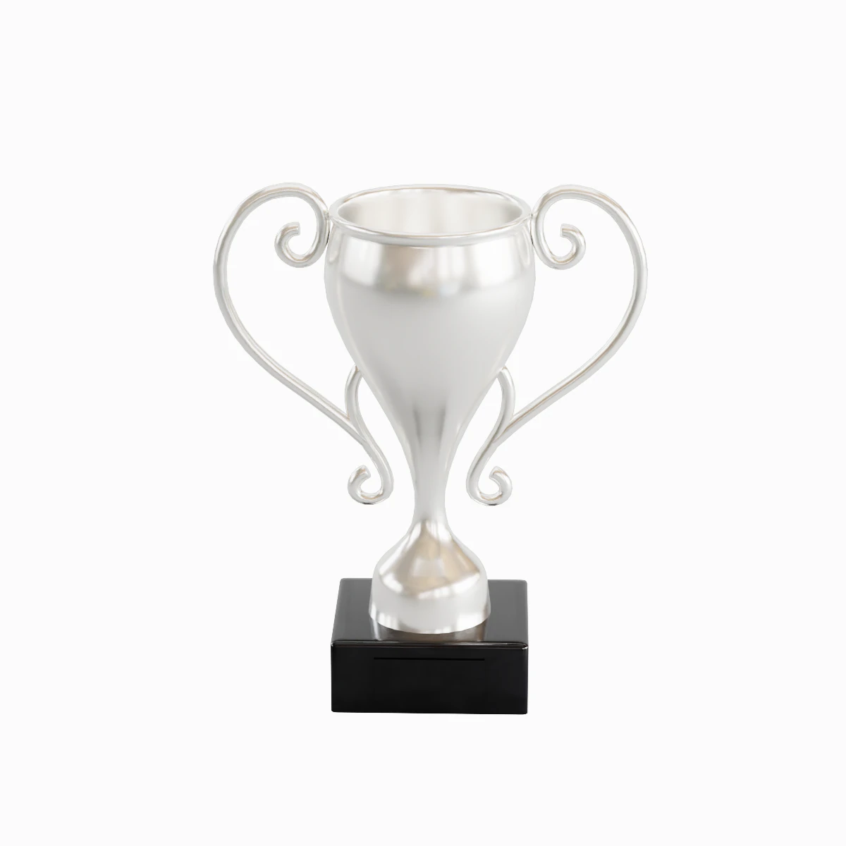 Silver Trophy Cup 3D Model .c4d .max .obj .3ds .fbx .stl .blend