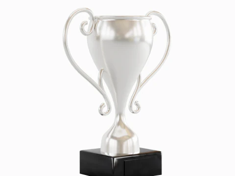 Silver Trophy Cup 3D Model