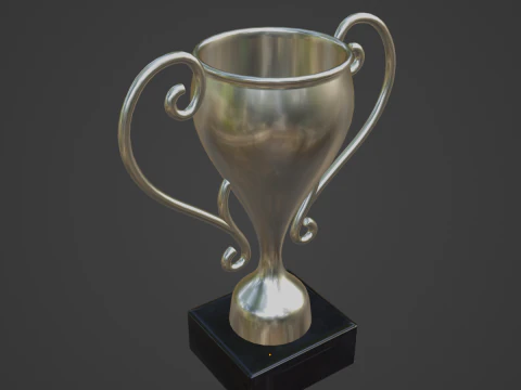 Silver Trophy Cup 3D Model