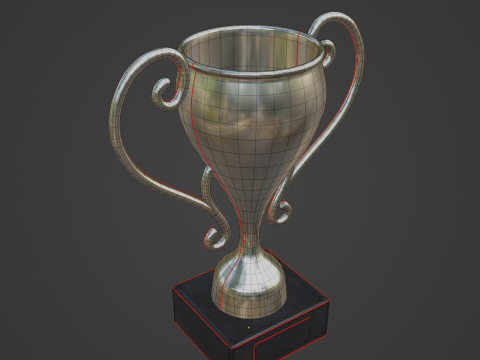 Silver Trophy Cup Modèle 3D