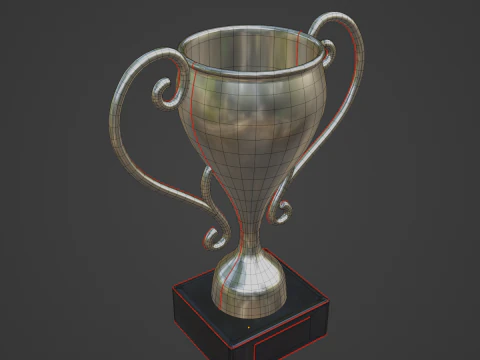 Silver Trophy Cup 3D Model
