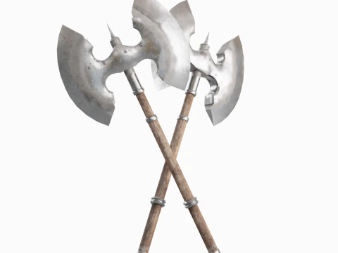Fantasy Medieval Axe 02 3D Model