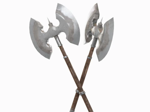 Fantasy Medieval Axe 02 3D Model