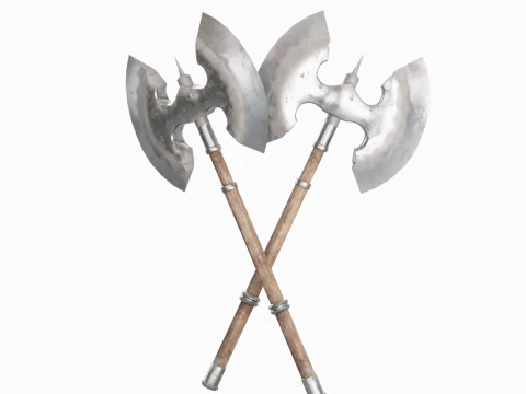 Fantasy Medieval Axe 02 3D Model