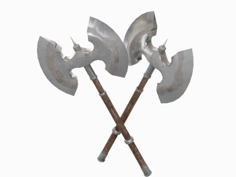 Fantasy Medieval Axe 02 3D Model