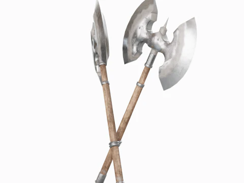 Fantasy Medieval Axe 02 3D Model