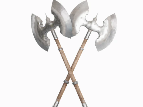 Fantasy Medieval Axe 02 3D Model