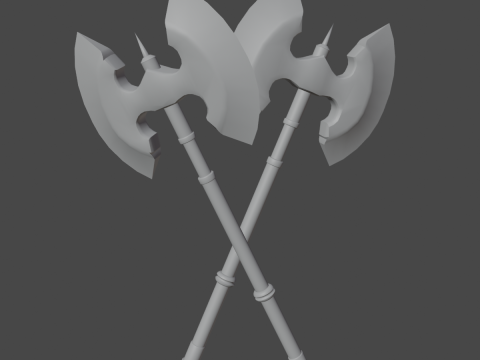 Fantasy Medieval Axe 02 3Dモデル