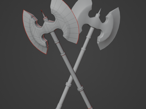 Fantasy Medieval Axe 02 3Dモデル