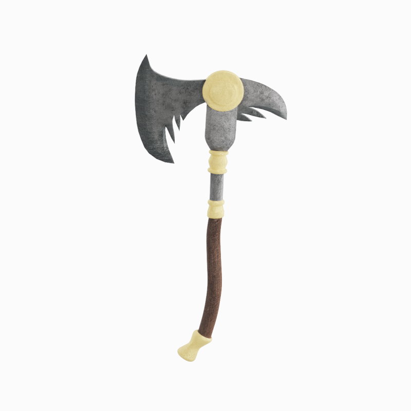 Fantasy Medieval Axe 03 3D 모델 .c4d .max .obj .3ds .fbx .stl .blend