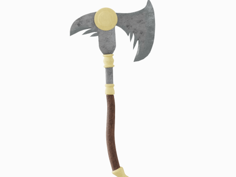 Fantasy Medieval Axe 03 3D 모델