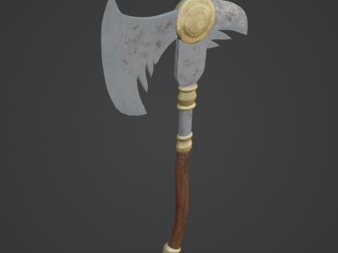 Fantasy Medieval Axe 03 3D 모델