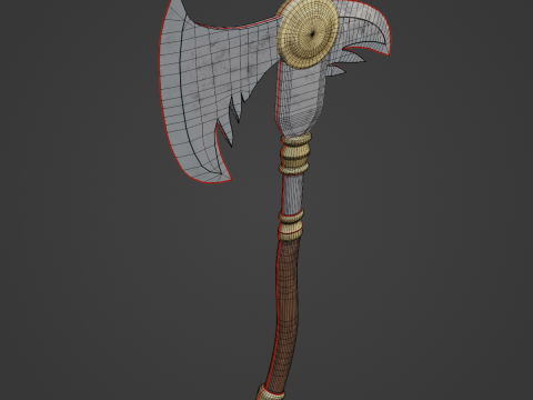 Fantasy Medieval Axe 03 3D 모델