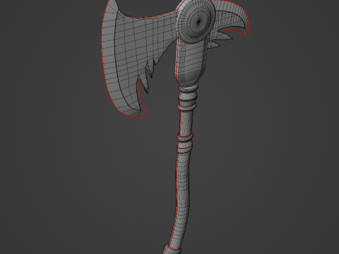 Fantasy Medieval Axe 03 3D 모델