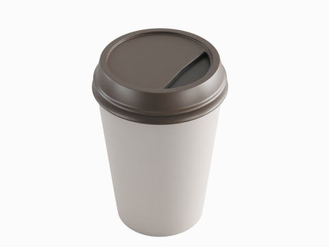 Paper Coffee Cup 01 3D Model