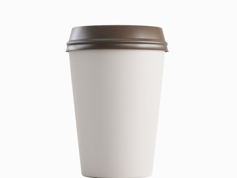 Paper Coffee Cup 01 Model 3D