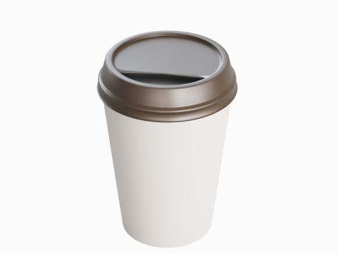 Paper Coffee Cup 01 Model 3D