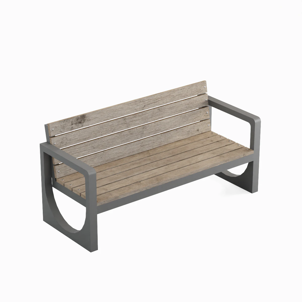 Modern Outdoor Bench 3D Model .c4d .max .obj .3ds .fbx .stl .blend