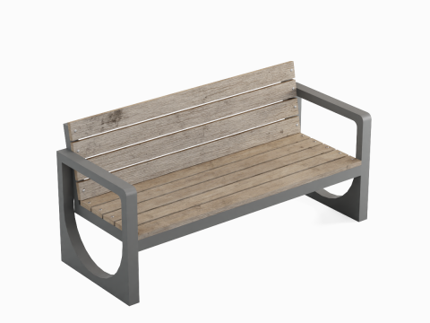Modern Outdoor Bench Modelo 3D