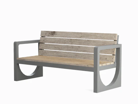 Modern Outdoor Bench 3D Model