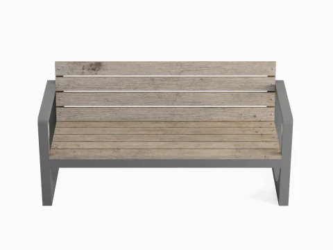 Modern Outdoor Bench 3D Model