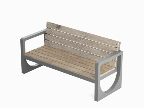 Modern Outdoor Bench 3D Model
