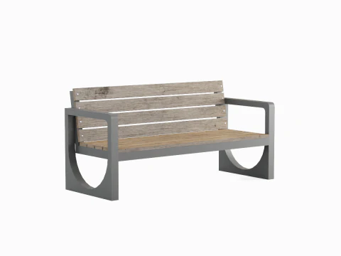 Modern Outdoor Bench 3D Model